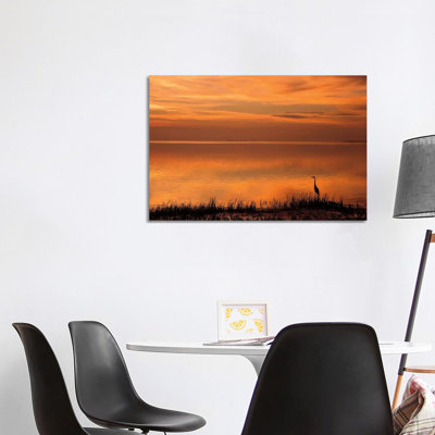 Crystal Beach Sunset 1 Piece Wrapped Canvas Wall Art