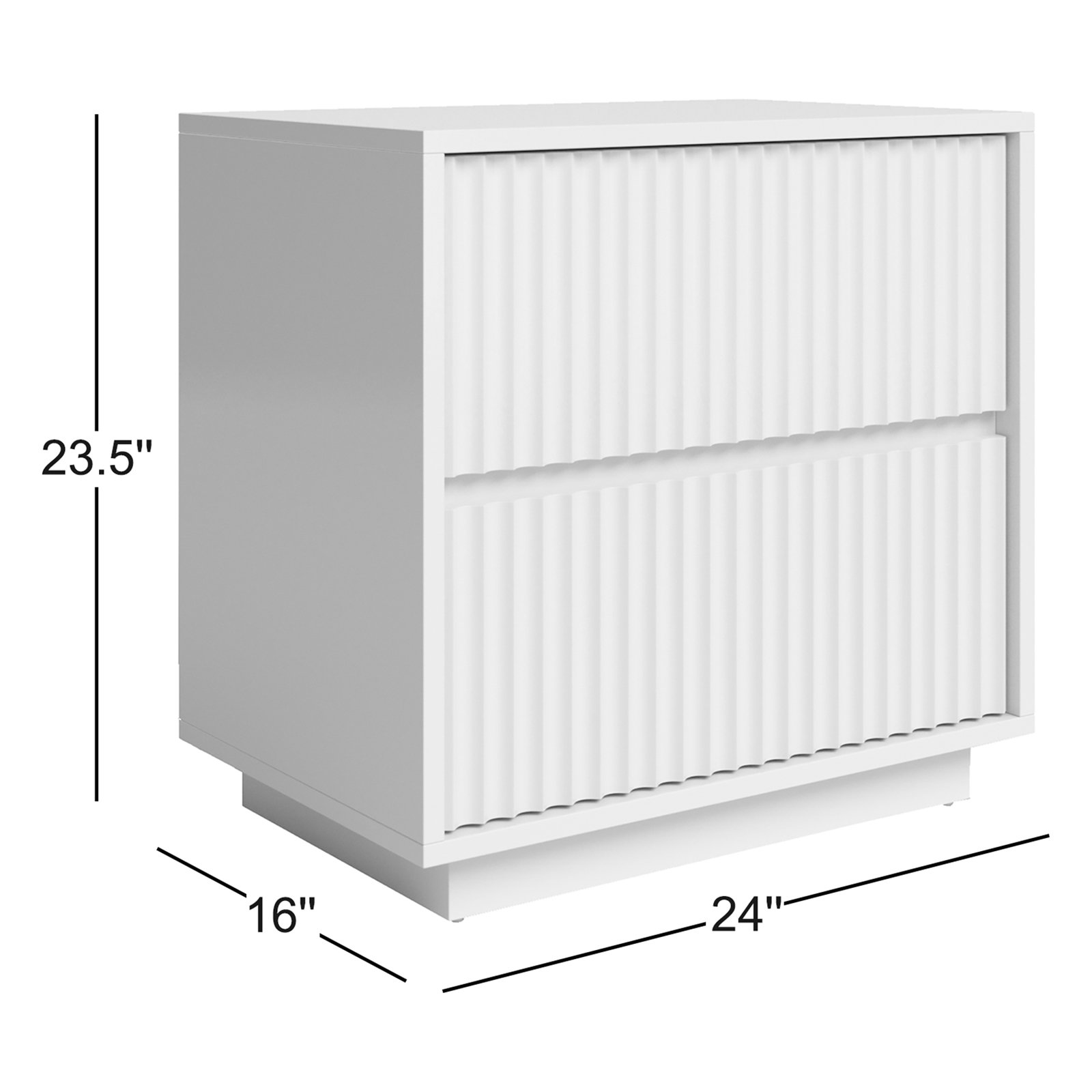 Paloma 2 - Drawer Nightstand, White