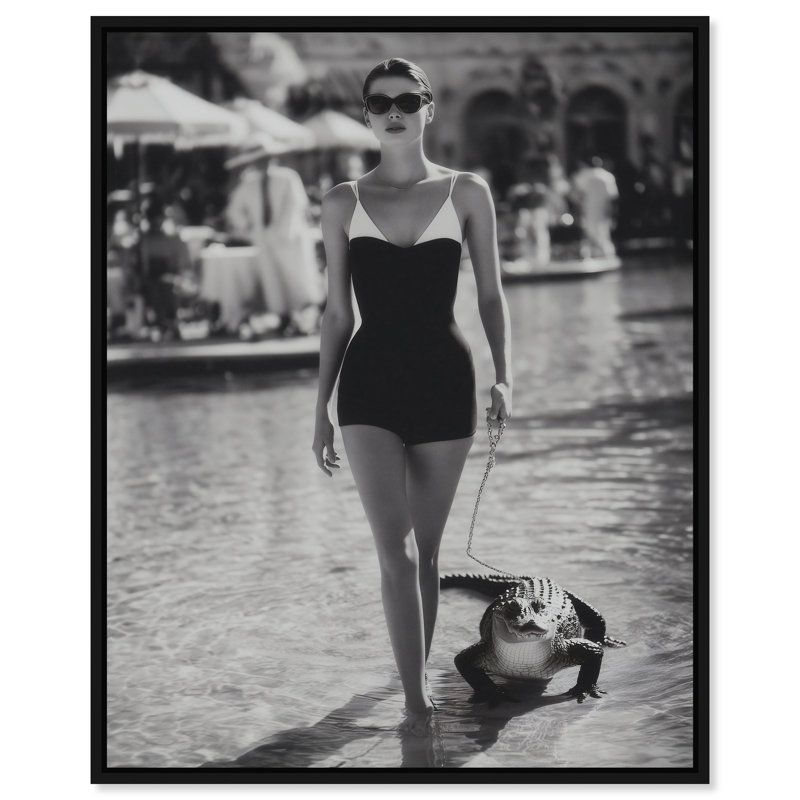 Reptilian Elegance I Print by Oliver Gal, 25"H x 21"W, Black Floater Frame