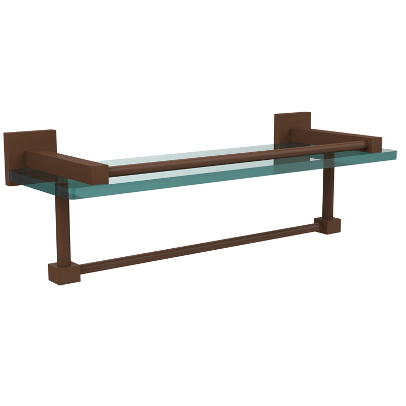 Haranu Bracket Shelf with Towel Bar, Antique Bronze