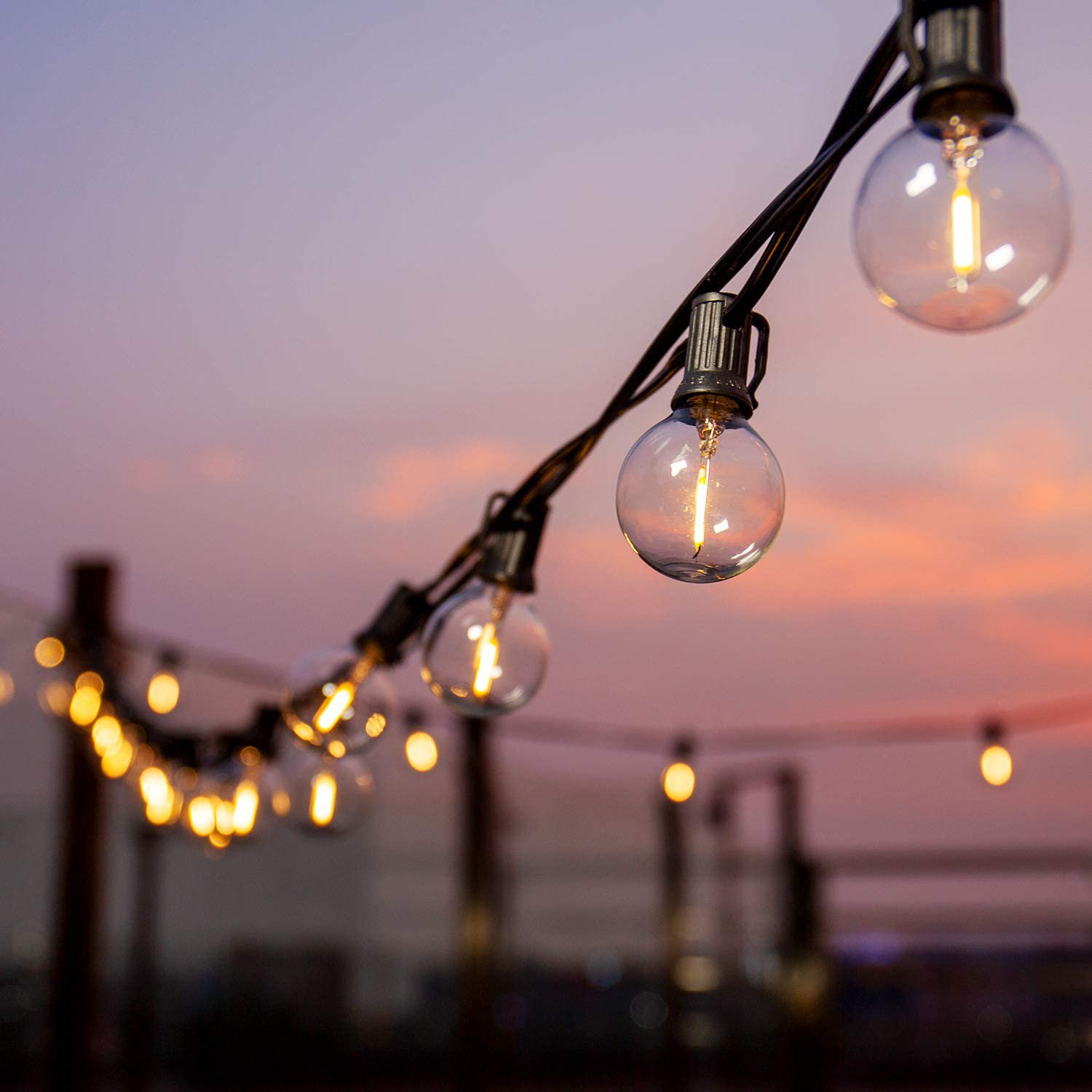 Novelty Lights G40 LED Outdoor Lantern Cafe String Lights with