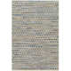 Addy Geometric Handmade Flatweave Recycled P.E.T. Area Rug in Blue/Tan