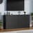 Buffet Cabinet With Storage, Coffee Bar Cabinet With 2 Doors And Adjustable Shelf, Modern Kitchen Buffet Sideboard For Living Room, Kitchen, Black-872859048