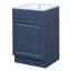 [Vidéo] Meuble-lavabo de 20 po avec lavabo, meuble-lavabo avec tablette de porte et tablette réglable, bleu-235672489