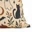 Housse de coussin décorative en lin mélangé avec motif fantôme et chat noir pour l'Halloween, chauves-souris et citrouilles, idéale pour canapé, sofa et lit.-137444063