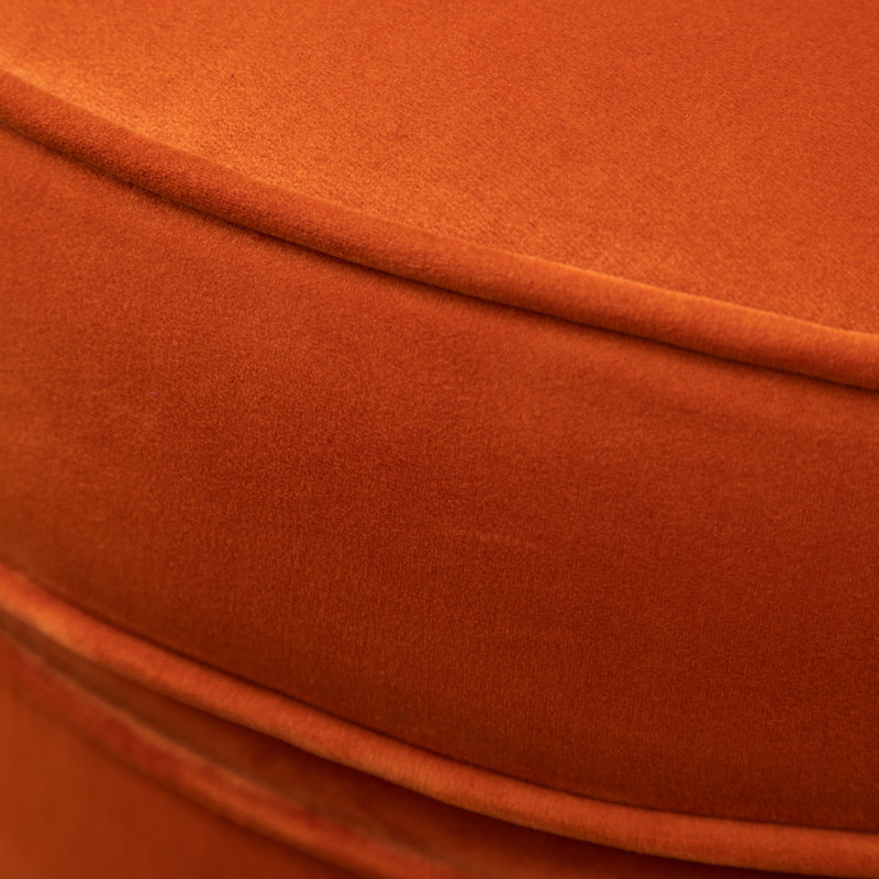 Vittoriana 17.5'' H Velvet Upholstered Dining Chair, Orange 