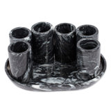 Novica Handmade Night Modernity Onyx Tequila Glasses (Set Of 6)