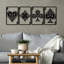 Accessoire mural élégant en métal, finition noire, 43,3 po x 15,7 po | 100% métal durable, épaisseur: 0,05 pouce | Parfait pour la décoration intérieure, l'esthétique moderne et l'art mural unique