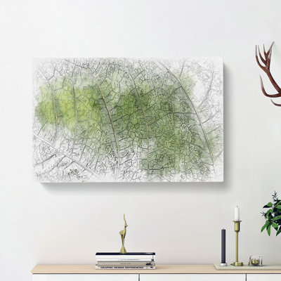 Leaf Veins - Wrapped Canvas Painting