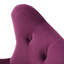 Chaise rembourrée en velours fuchsia de style Mid-Century confortable et confortable