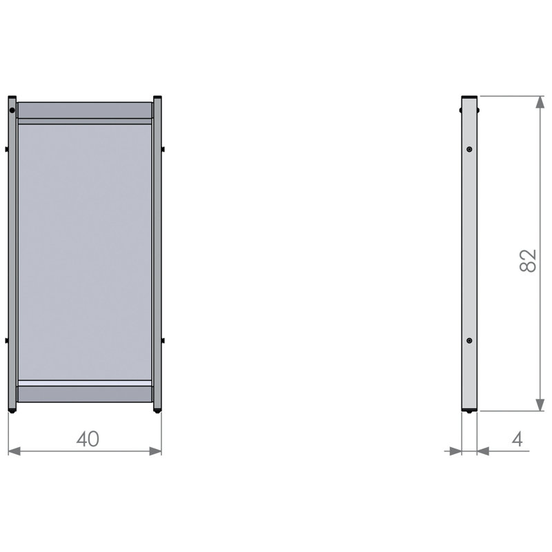 Amedee Clear Desk Dividers, 82cm H x 40cm W x 4cm D