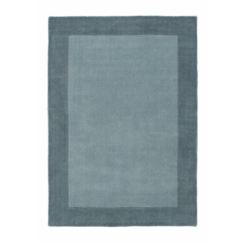 Carrasquillo Wool Hand Loomed Area Rug Duck Egg Blue, Rectangle 160 x 230cm