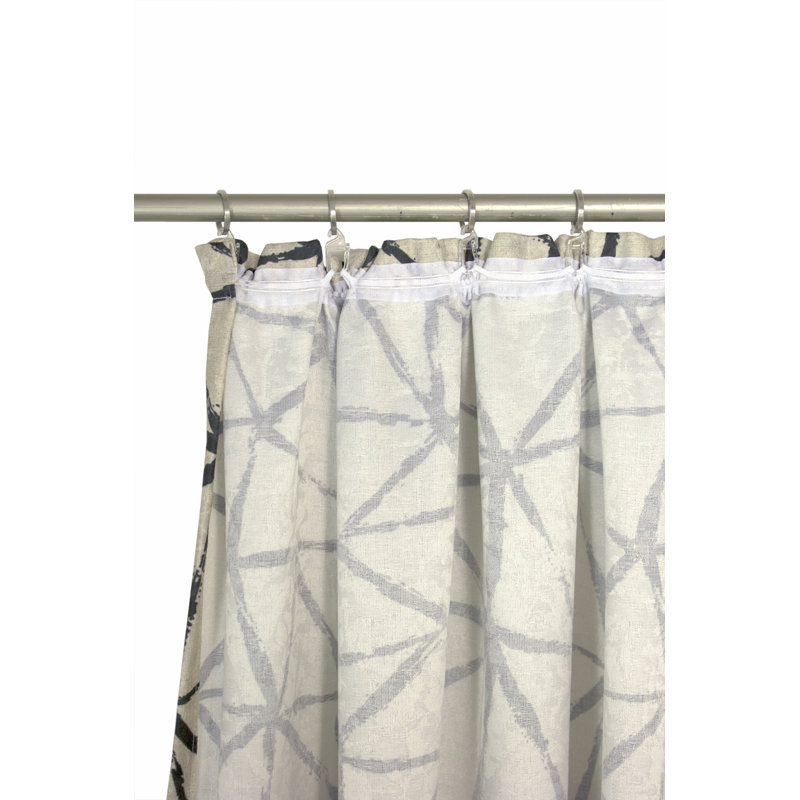 Lovitz Pinch Pleat Room Darkening Single Curtain, 135cm Width x 245cm Drop, Black