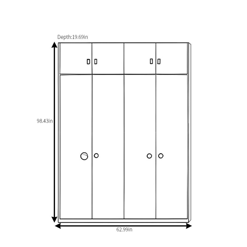 Simple And Modern Solid Color Wardrobe
