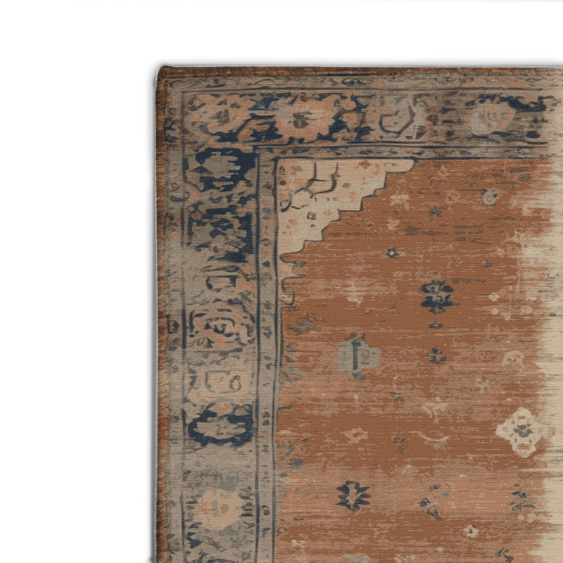 Overdyed Brown Indoor and Outdoor Area Rug, Rectangle 2' x 3'
