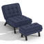  Chaise d'appoint rembourrée de 25,98 po de largeur avec dossier réglable et repose-pieds (ensemble de 6)-353944201-353944214