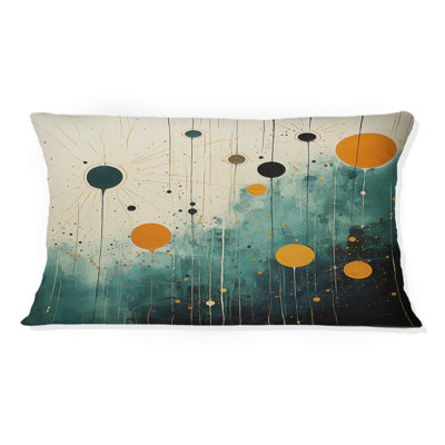 Coussin décoratif coloré Mid Century Minimalist Oasis III - Minimalisme