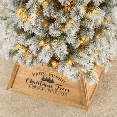 Wooden Trapezoid Christmas Trees Collar