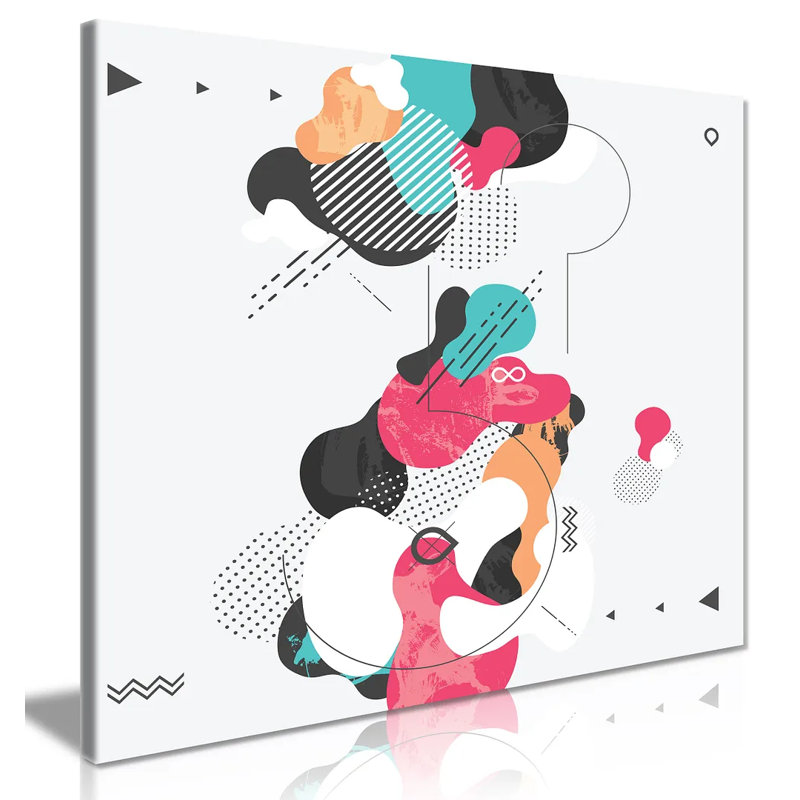 Abstract Geometric - Wrapped Canvas Print, 61cm H x 61cm W