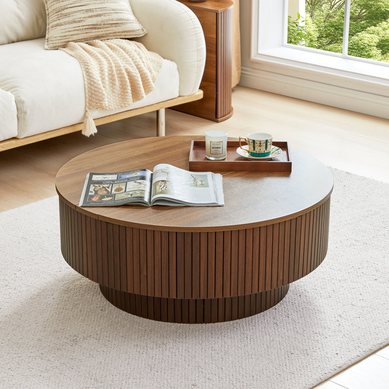 Table basse Mid Century, Noyer