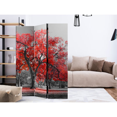 135 cm W x 172 cm H 3 - Panel Solid Wood Folding Room Divider