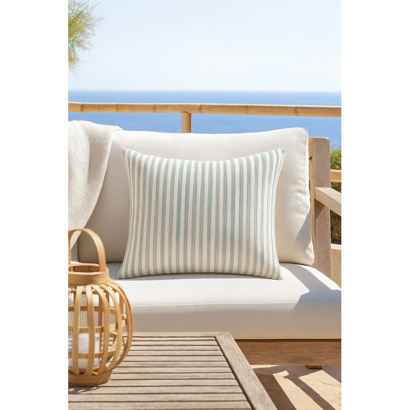 Outdoor Living Throw Pillow, Polyester, Rectangle 14"H x 20"W, Green