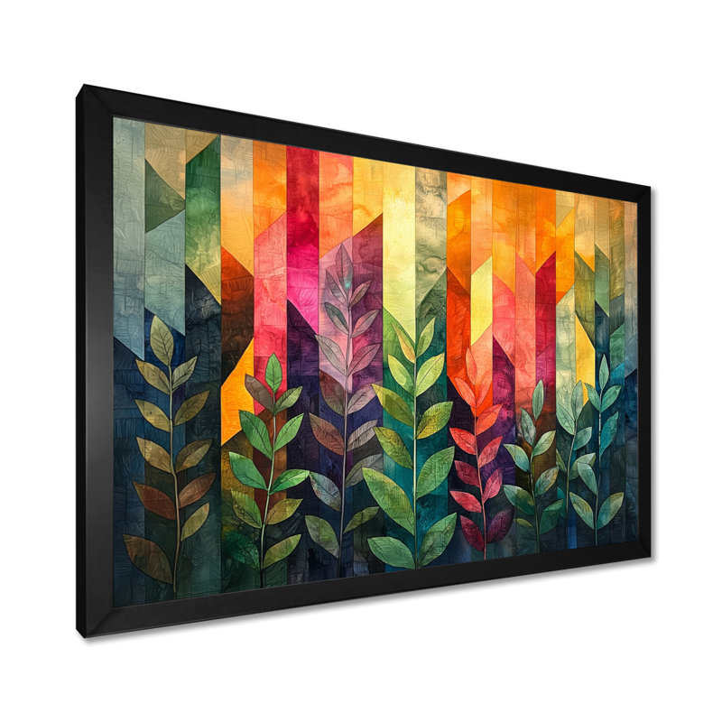 Jacquin - Floral Canvas Art Print, Noir, noir, noir, noir, H 12 po x l 20 po, Floater Framed