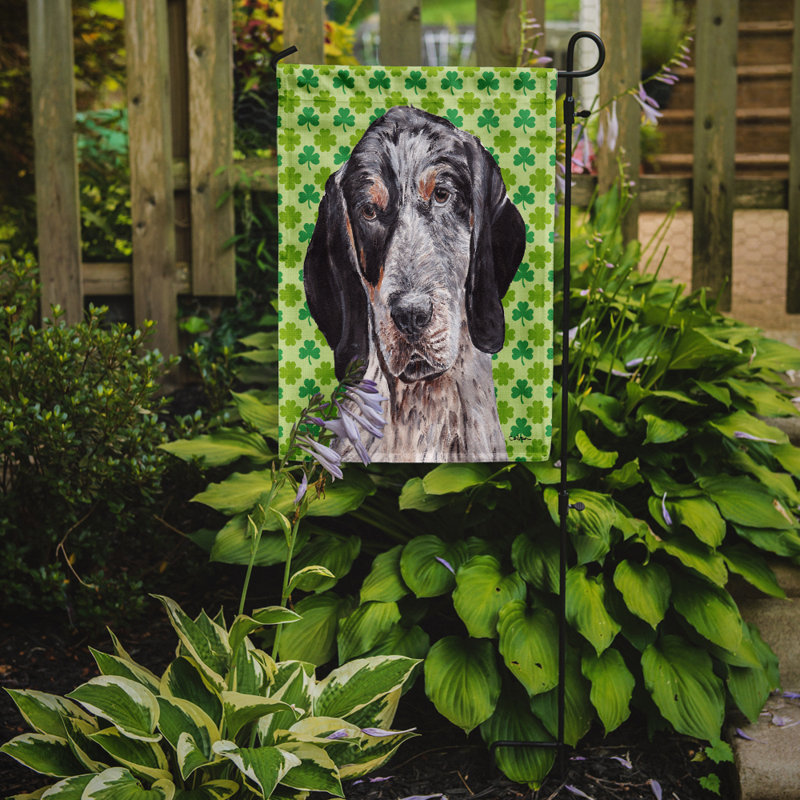 Double Sided 15'' H x 11'' W Polyester Animal Garden Flag, Coonhound (Black and Grey)
