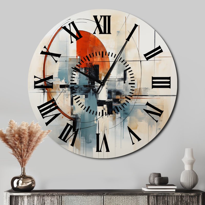 Horloge murale Mid-Century, Surdimensionné