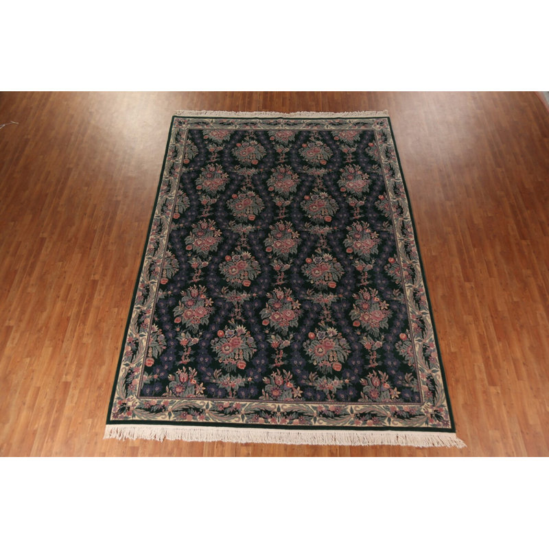 Tapis vert Aubusson 9 x 12