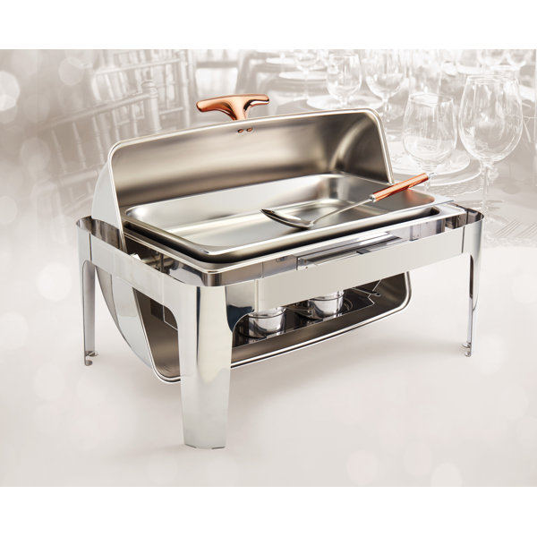 Artisan Round Chafer Substitute with Black Handle - Stainless