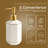 Magdy Porcelain China Soap / Lotion Dispenser Bathroom Tray Tumbler