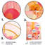 «Pink Gold Island Sunrise Collage», art mural abstrait en métal-541820992