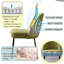 Phillipe Modern Fabric Upholstered Dining Chair with Spring-575055008