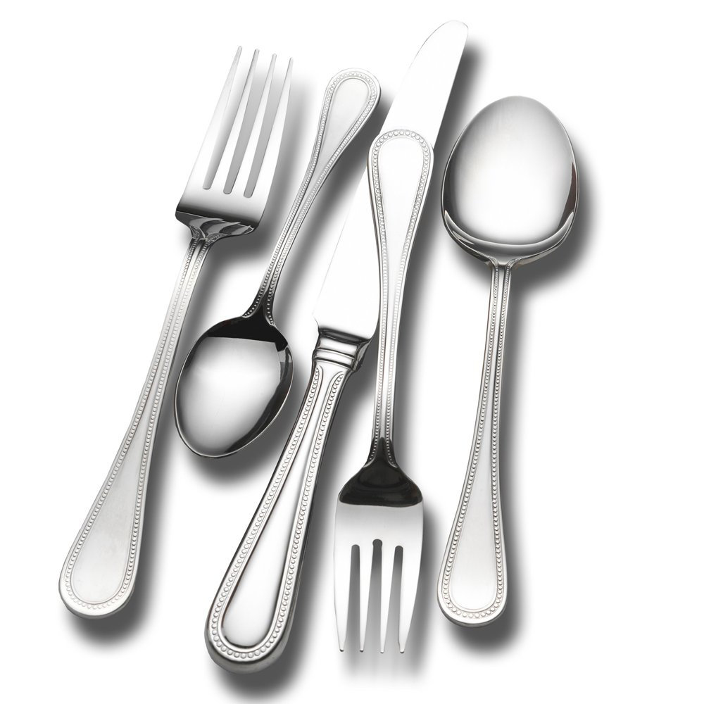 Wallace Continental Bead Stainless-Steel 65-Piece Boxed Flatware Set, Service for 12 Wallace