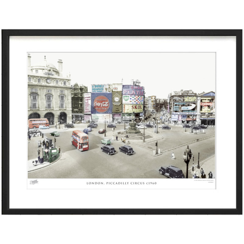 London, Piccadilly Circus C1960 by Francis Frith - Single Picture Frame Print, 45cm H x 60cm W x 2.3cm D