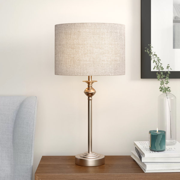 Three Posts Durham 55cm Silver Chrome Grey Table Lamp & Reviews ...