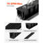 Trench Drain, 40.1 x 6.1 x 8.0 in, Linear Drainage Channel, HDPE Channel Drain with Grates & End Caps, Outdoor Drainage System for Driveway, Patio, Pool, Garden, Yard, Black