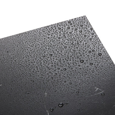 Daoud 10Pcs Self Adhesive Flooring 30x30 cm PVC Tile in Black