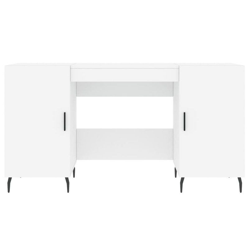 Avaani Metal Base Writing Desk, White