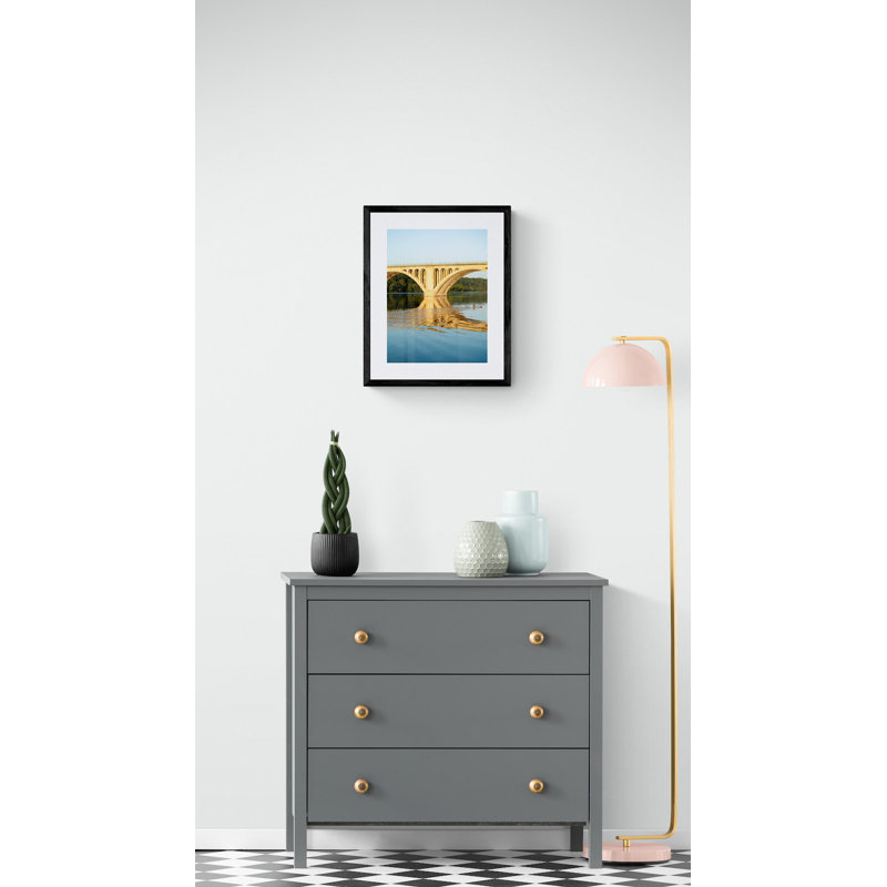 Down The Potomac Print by Angela Pan, Black Framed Paper, 20" H x 16" W