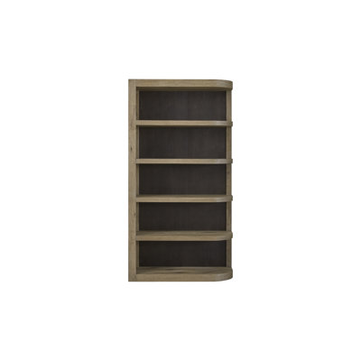 Zina 5-Shelf Reversible Etagere Bookcase with Open Storage in English Knotty Oak Veneer