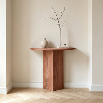 Console simple en marbre rouge