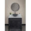 Lavabo de salle de bain vasque circulaire en granit gris sésame 16,5 po Eden Bath