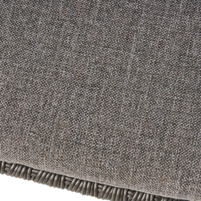 Chaises en faux rotin tissé avec coussins Rodney (ensemble de 2), Gris foncé / Noir