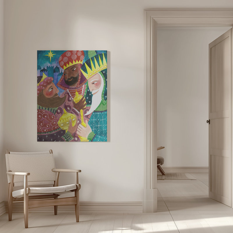 "Three Kings", art mural sur toile tendue, H 40 po x l 30 po