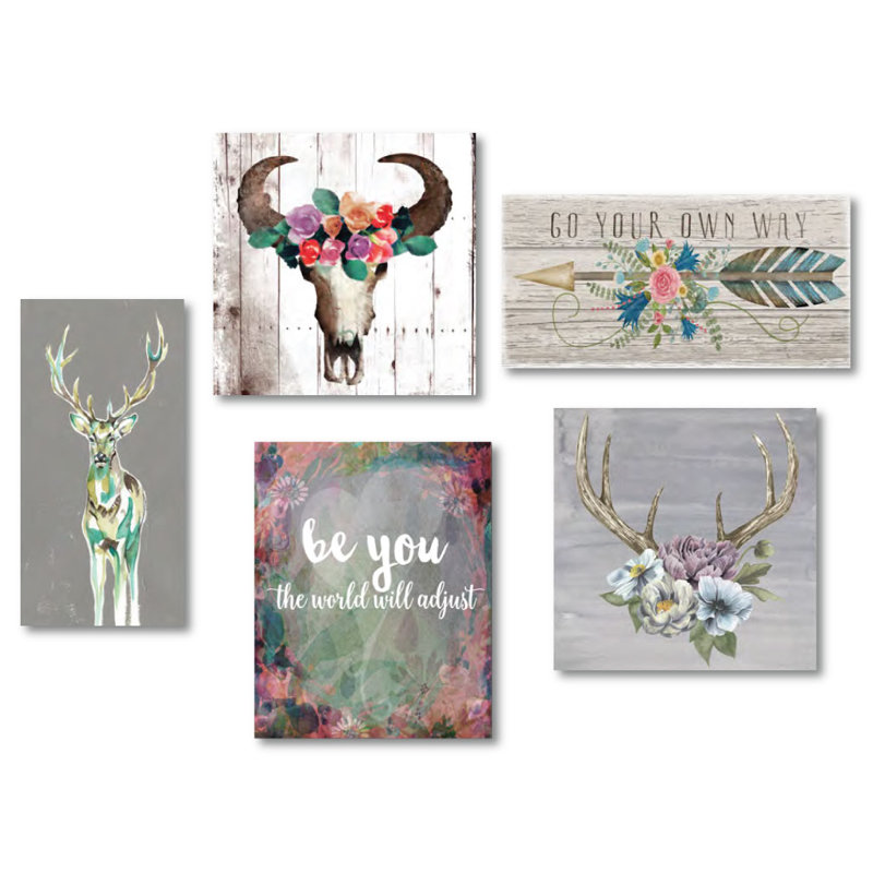 « go your own », ensemble de 5 reproductions de photos sur toile