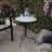 Abdoul Round Glass Outdoor Bistro Table