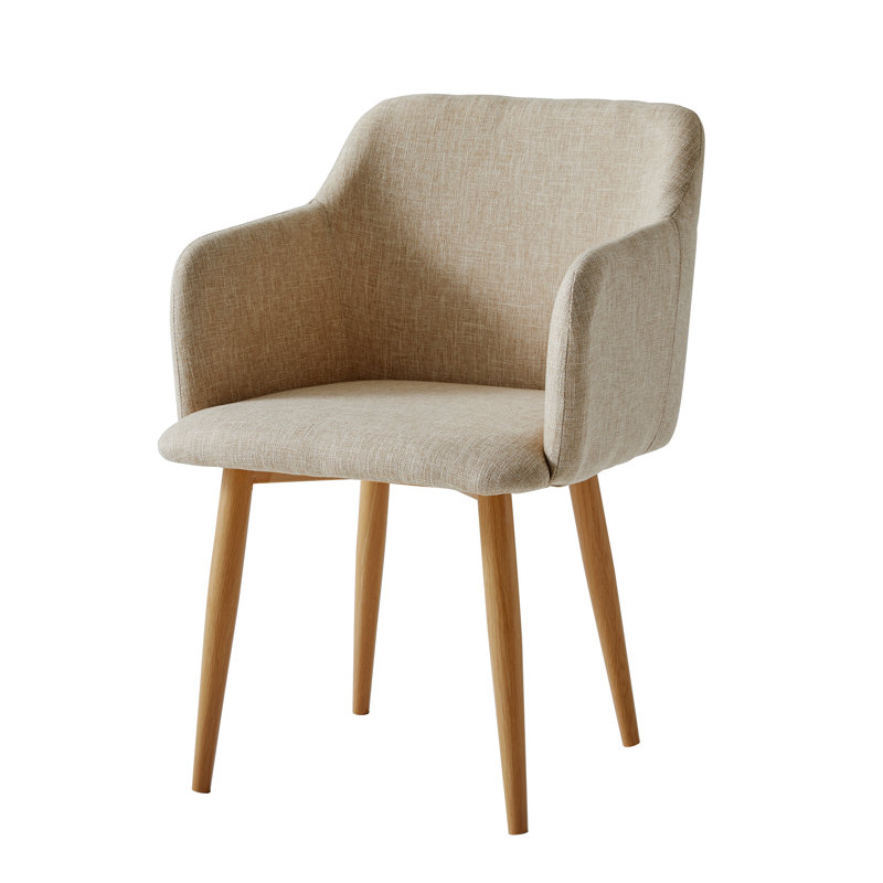 36cm H Fabric Upholstered Armchair, beige