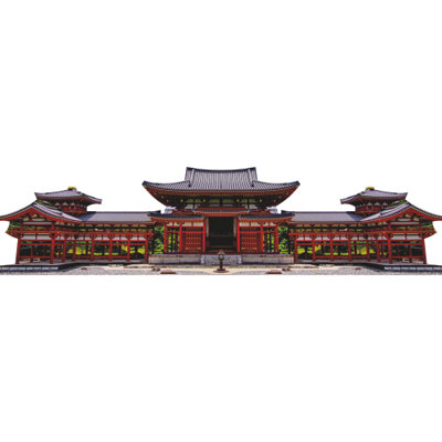 SP13335 Red Japanese Temple Castle Cardboard Cutout Standee Standup